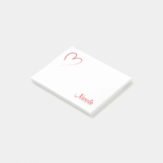 Post-it® Coeur rouge (Incliné)