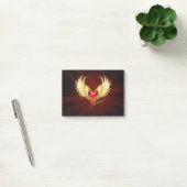 Post-it® Coeur rouge avec ailes d'or (Bureau)