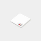 Post-it® Coeur rouge Merci (Incliné)