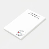 Post-it® Coeur rouge stéthoscope d'infirmière appréciation (Incliné)