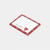 Post-it® Coeur rouge XOXO (Incliné)