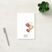 Post-it® Cœurs Ballons Amour Crème Rouge Blanc (Bureau)