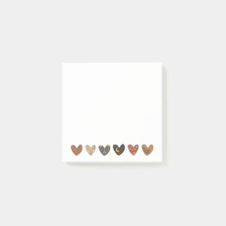 Post-it® Coeurs Boho Design Sticky Notes