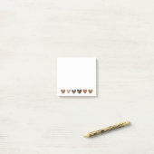 Post-it® Coeurs Boho Design Sticky Notes (Sur un bureau)