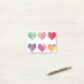 Post-it® Coeurs colorés (Sur un bureau)