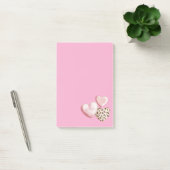 Post-it® Coeurs d'amour Léopard Rose XOXO (Bureau)