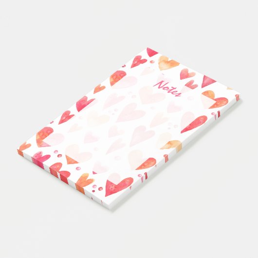 Post-it® COEURS D'Aquarelle (Incliné)