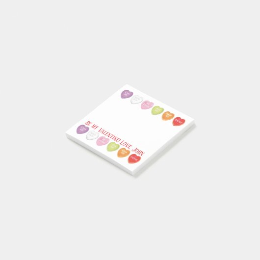 Post-it® Coeurs de conversation Poste personnalisé il note (Incliné)