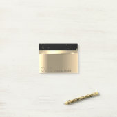 Post-it® Coeurs d'or moderne élégant - Personnalisé (Sur un bureau)