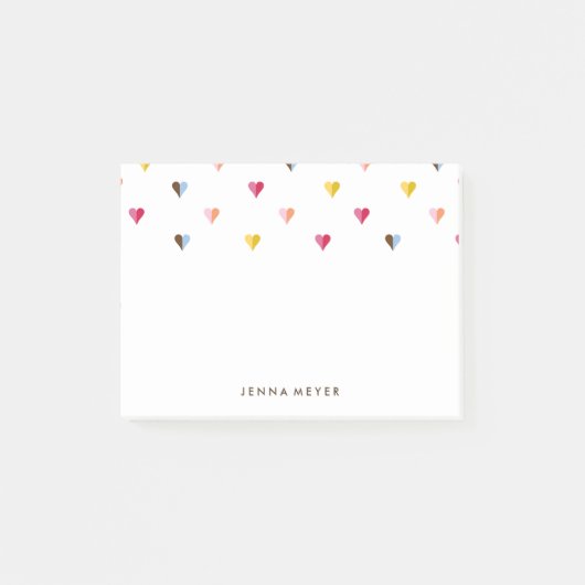 Post-it® Coeurs doux petits - multicolores (Devant)