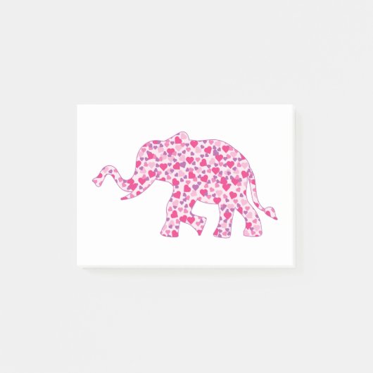 Post-it® Coeurs-éléphants-roses (1) (Devant)