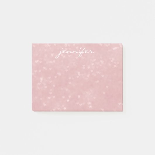 Post-it® Coeurs épars Personnalisés (Devant)