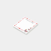 Post-it® coeurs et papillons roses stylisés personnalisent (Incliné)