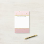 Post-it® Coeurs Ombres dorés rose (Sur un bureau)