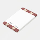 Post-it® Cœurs Pailletés Crème Rouge Or Saint Valentin (Incliné)