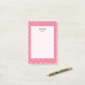 Post-it® Coeurs parties scintillant or (Sur un bureau)