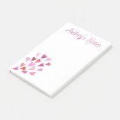 Post-it® Coeurs personnalisés mignons (Incliné)