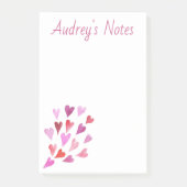 Post-it® Coeurs personnalisés mignons (Devant)