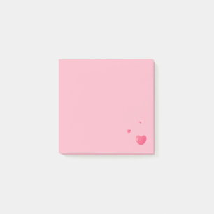 Post-it® Coeurs Publier des notes informatiques / Rose