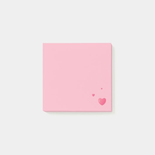 Post-it® Coeurs Publier des notes informatiques / Rose (Devant)