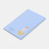 Post-it® Coeurs retro Boho Pastel Blue (Incliné)