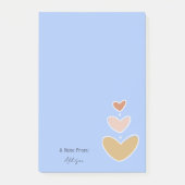 Post-it® Coeurs retro Boho Pastel Blue (Devant)