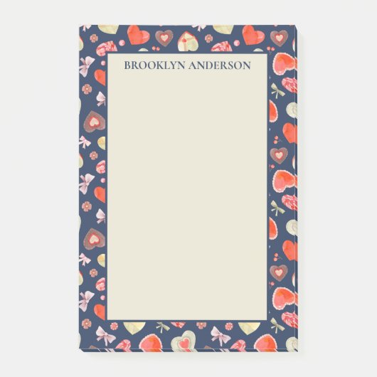 Post-it® Coeurs romantiques (Devant)