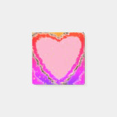 Post-it® Coeurs rose, rouge et violet et chutes Pétales (Devant)