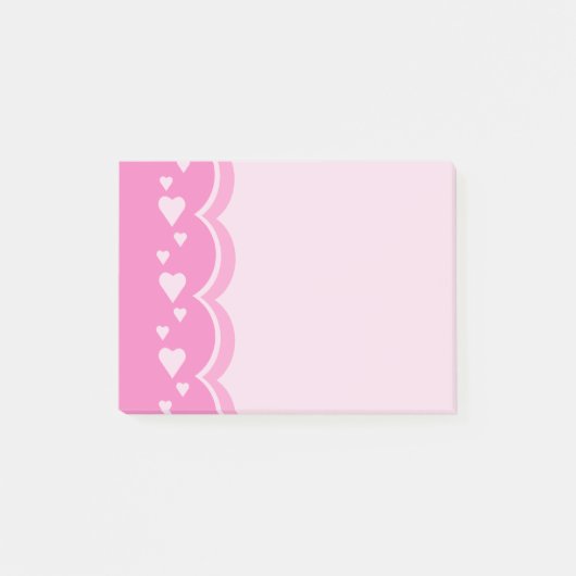 Post-it® Coeurs roses (Devant)