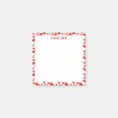 Post-it® Coeurs rouges personnalisés (Devant)