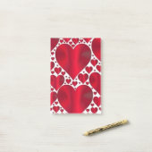 POST-IT® COEURS ROUGES POUR LA JOURNÉE DE VALENTINE (Sur un bureau)