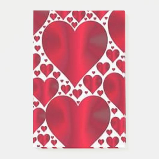 POST-IT® COEURS ROUGES POUR LA JOURNÉE DE VALENTINE (Devant)