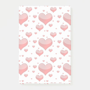 Post-it® Coeurs rouges tombants (Vous Choisissez Couleur Ar