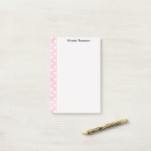 Post-it® Coeurs sur Pink Design Changer de nom (Sur un bureau)