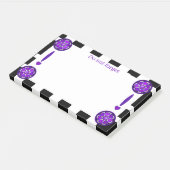 Post-it® Cœurs violets B & N qui battent (Incliné)
