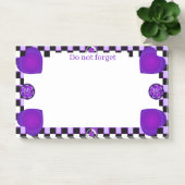 Post-it® Coeurs violets B&W battants (Bureau)