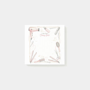 Post-it® Coiffeur Personnalisé Coiffeuse Rose Styling