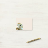 Post-it® Coin de hibou de grange (Sur un bureau)