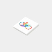 Post-it® Colibri arc-en-ciel avec symbole Infinity (Incliné)