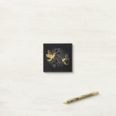 Post-it® Colibri noir et or (Sur un bureau)