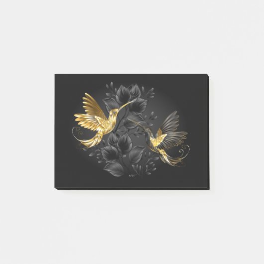 Post-it® Colibri noir et or (Devant)