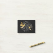 Post-it® Colibri noir et or (Sur un bureau)