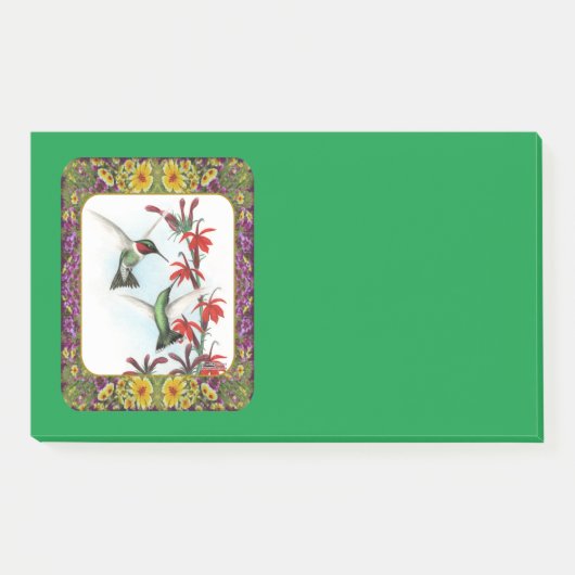 Post-it® Colibris et Fleurs #5 (Devant)