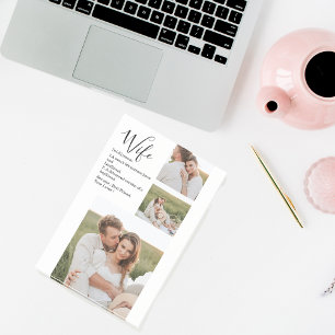 Post-it® Collage Couple Photo & Lovely Romantic Wife Cadeau