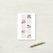 Post-it® Collage tendance Photo & Pastel rose Meilleur cade (Sur un bureau)