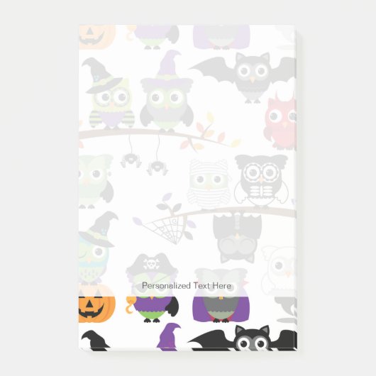 Post-it® Collection De Chouettes D'Halloween Éffrayantes (Devant)
