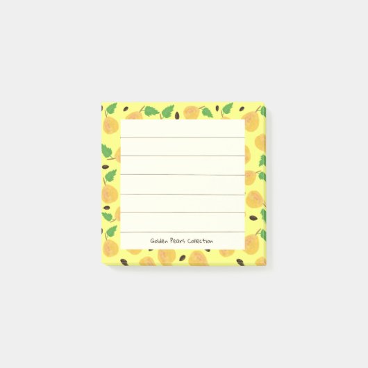 Post-it® Collection Poires Dorées Jaune Clair (Devant)