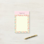 Post-it® Collection Poires Dorées Rose (Sur un bureau)