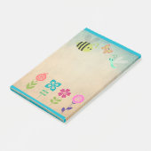 Post-it® Collection Whimsical joyeuse de fleurs et de bogue (Incliné)