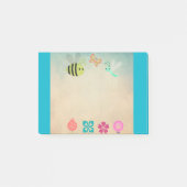 Post-it® Collection Whimsical joyeuse de fleurs et de bogue (Devant)